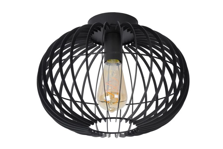 Lucide REDA - Flush ceiling light - Ø 32 cm - 1xE27 - Black - off